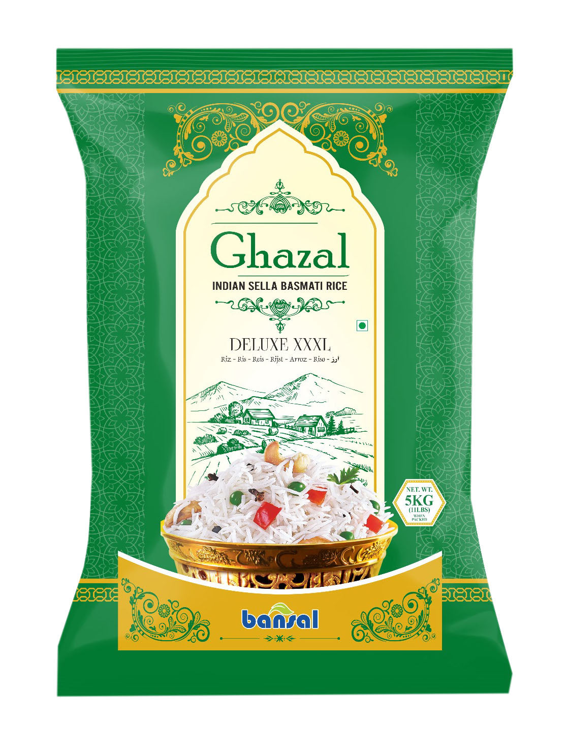 GHAZAL Indischer Sella Basmati Reis 5 kg x 4