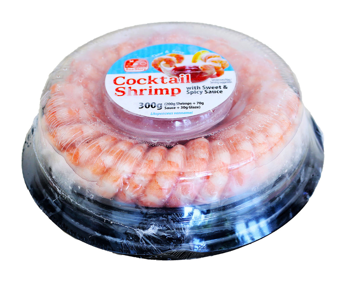 Vanamei Garnelen(71/75),gekocht, in Ring m Sauce 300g x 10