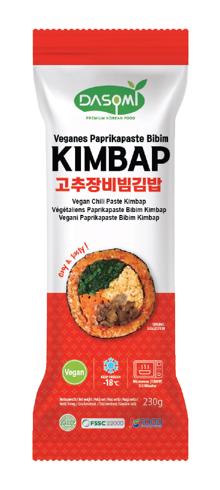 Kimbap Vegan Gochujang Bibimbap 230g x 36