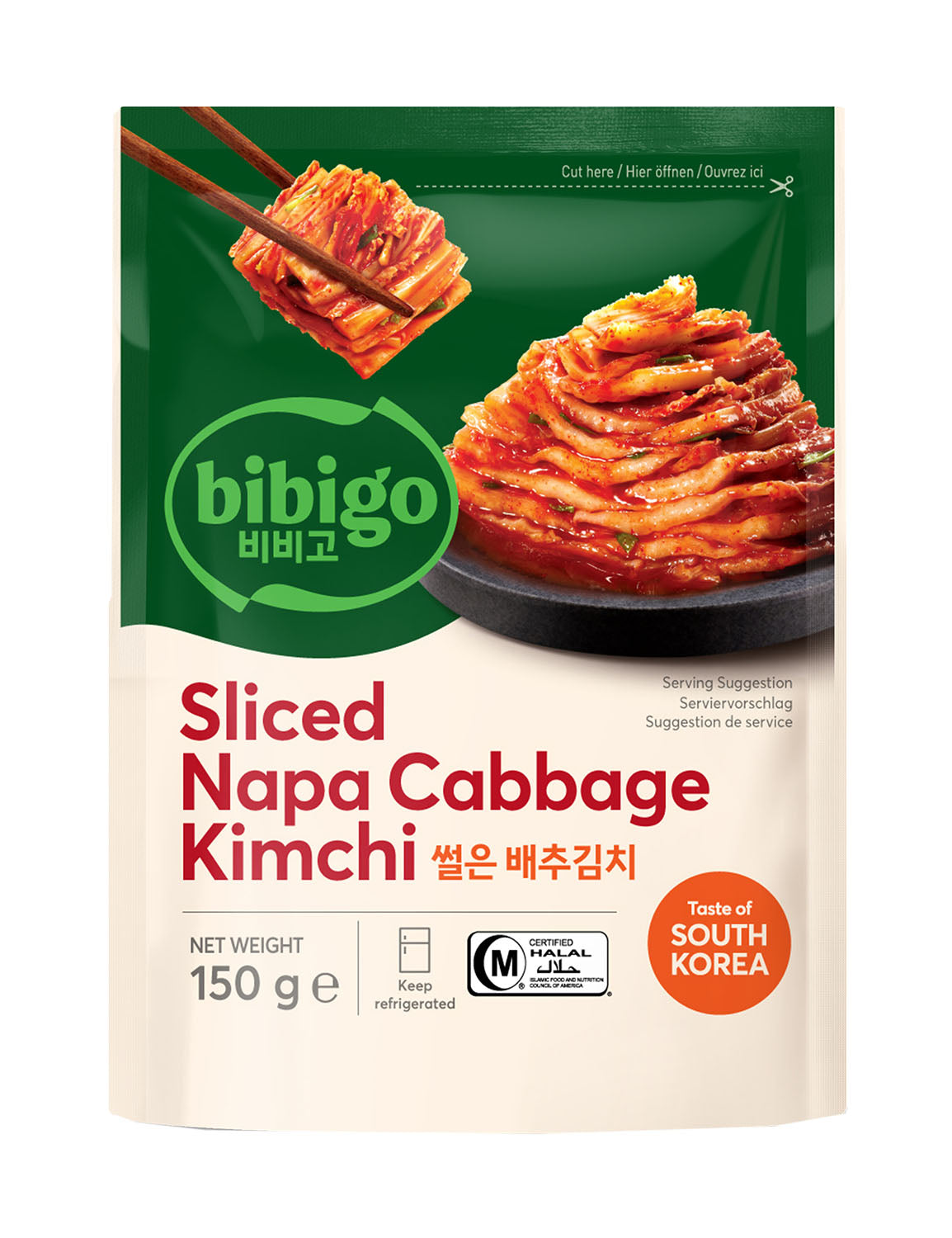 Kimchi Chinakohl geschnitten 150g x 30 HALAL