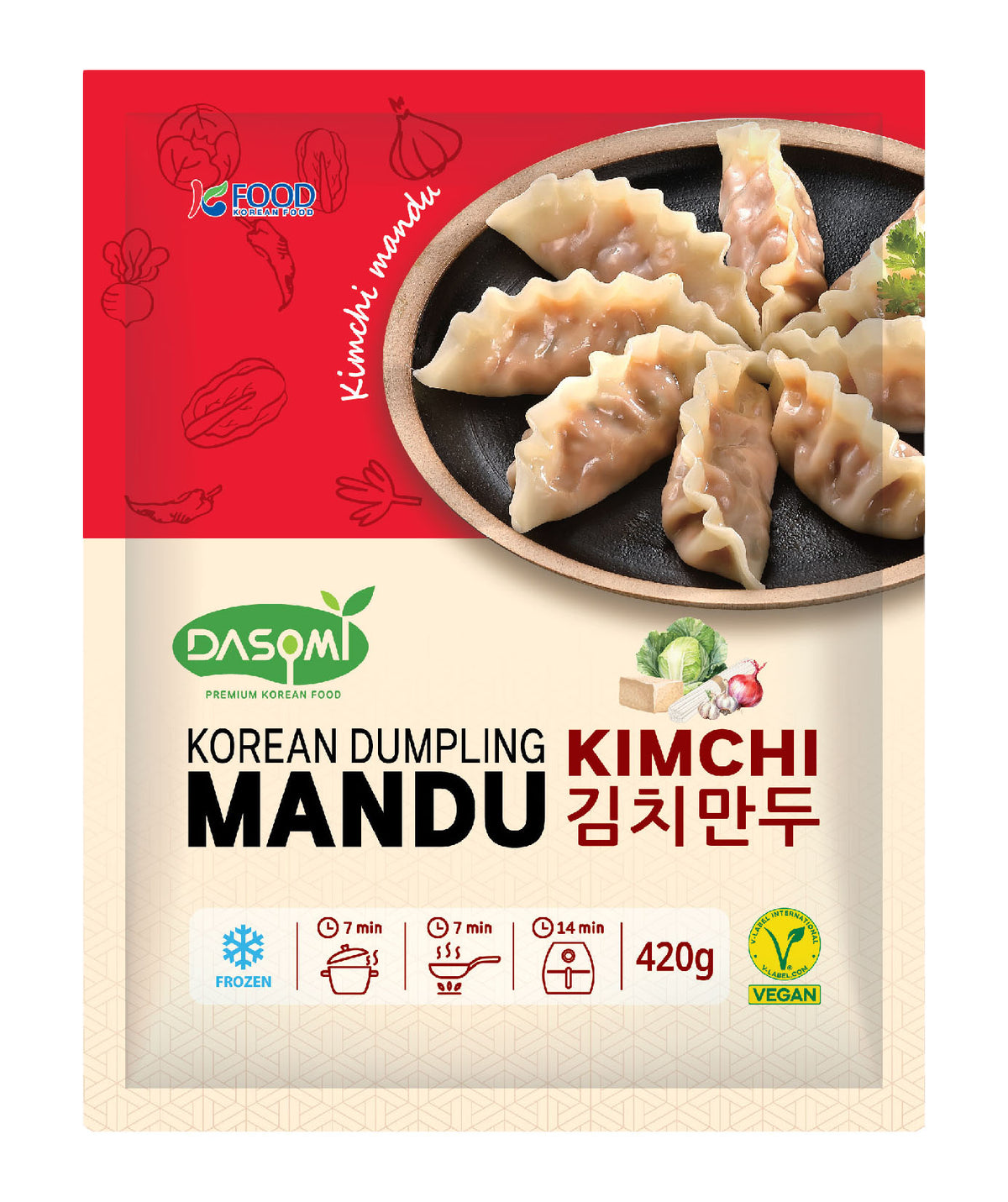 Mandu Kimchi, Vegan 420g x 16
